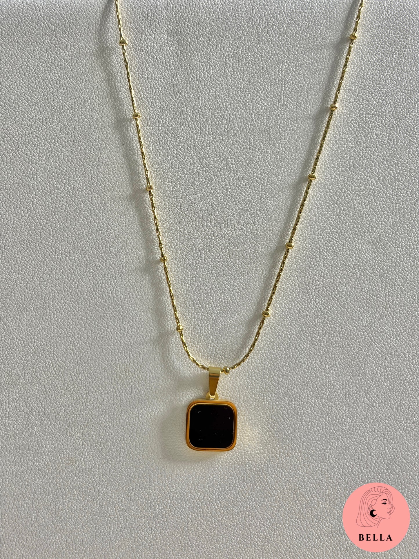 Black Square Necklace