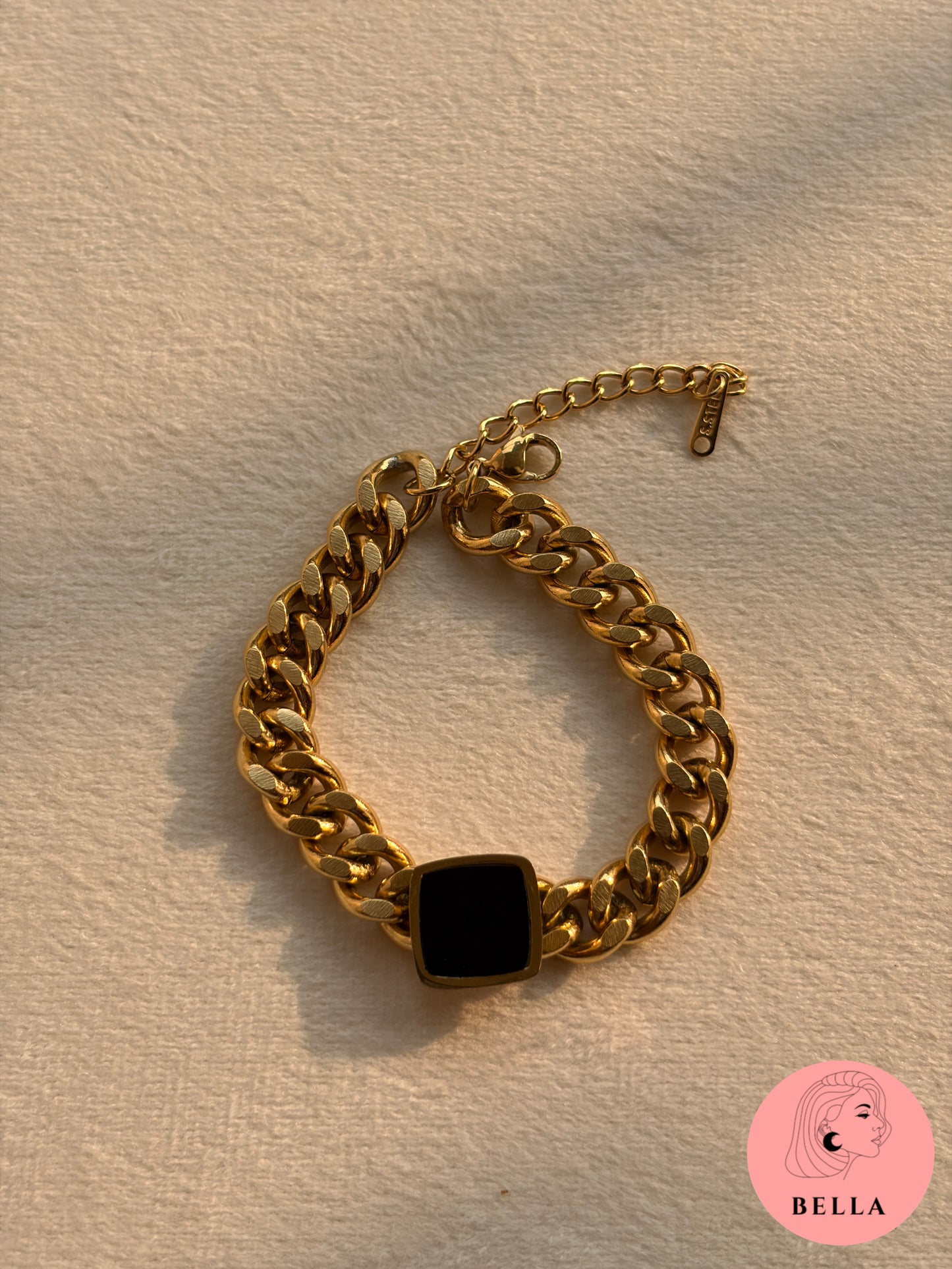 Black Square Chain Bracelet