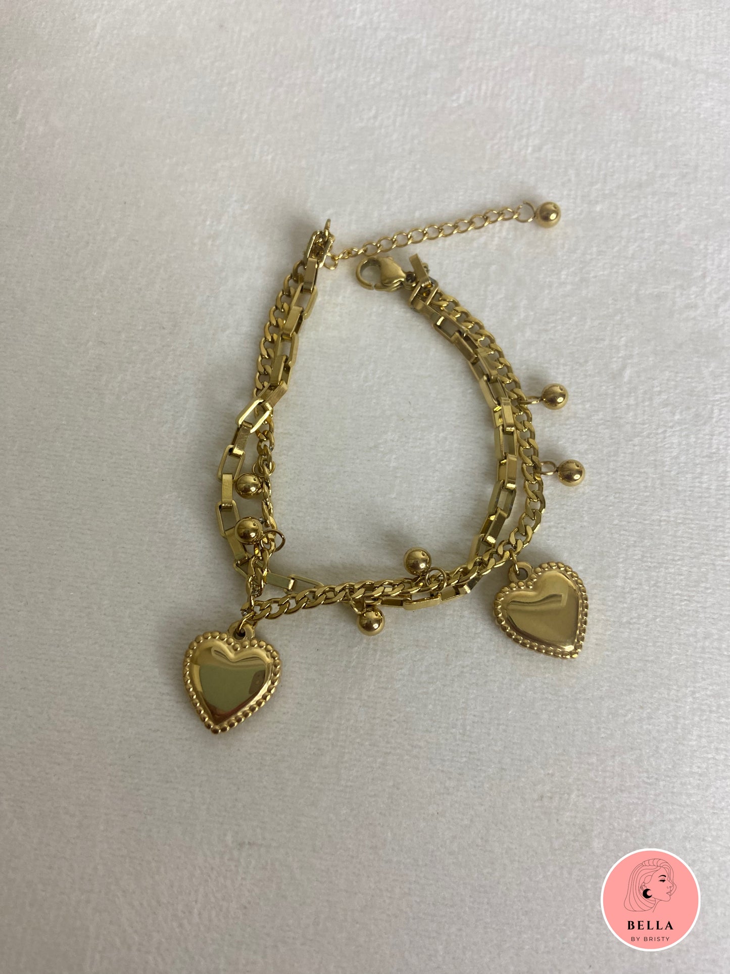Double Layer Heart Bracelet