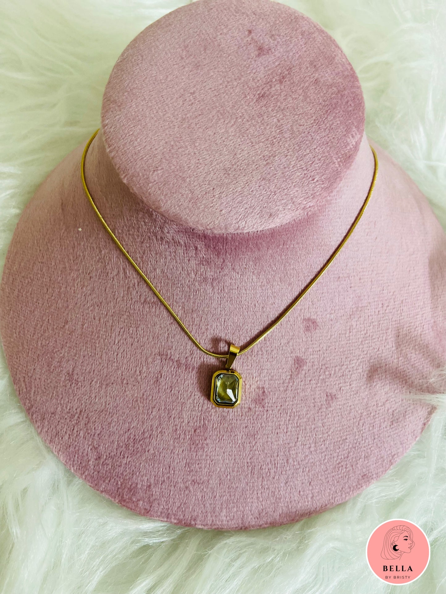 Golden Stone Necklace