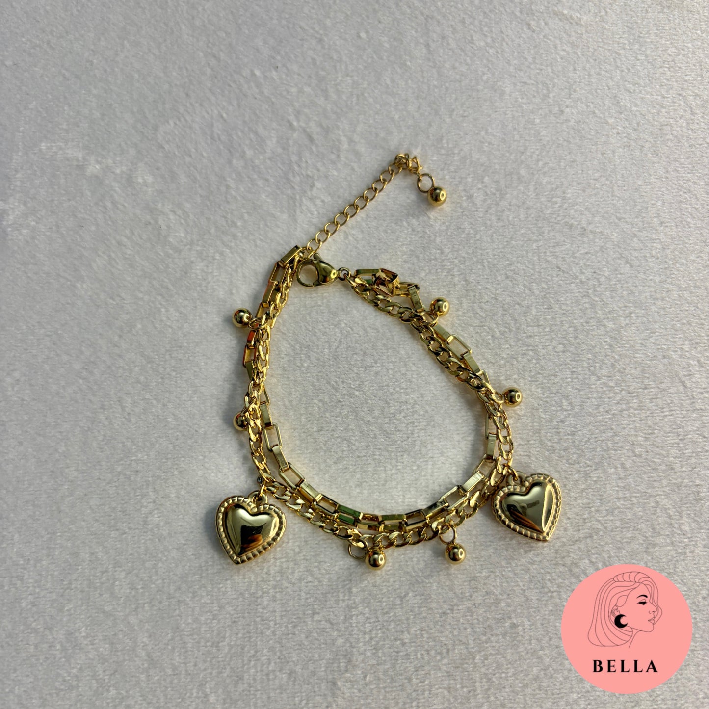 Double Layer Heart Bracelet