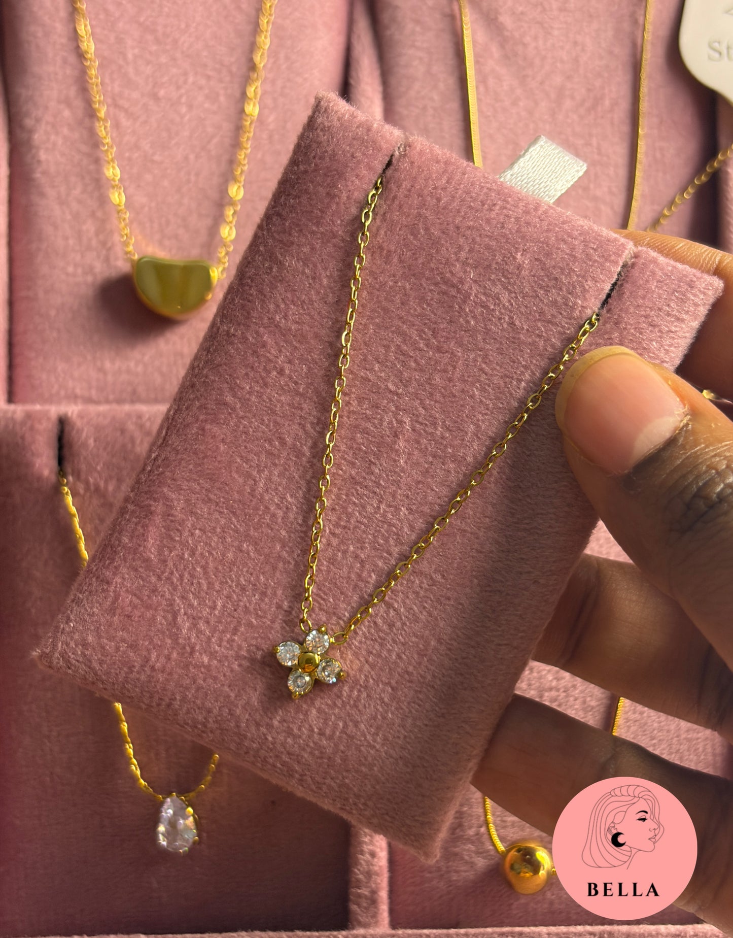 Flower Stone Necklace