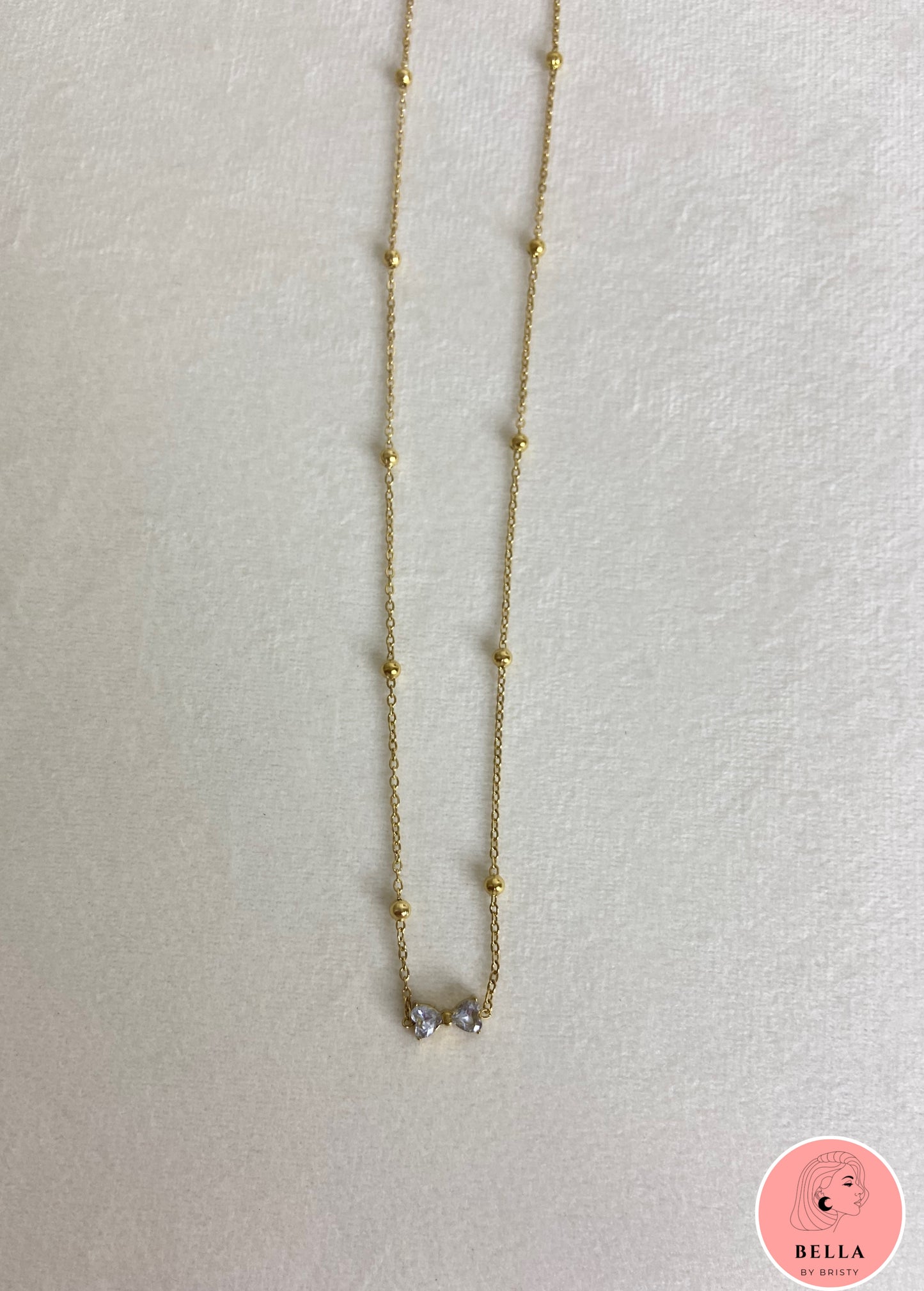 Bow Stone Necklace