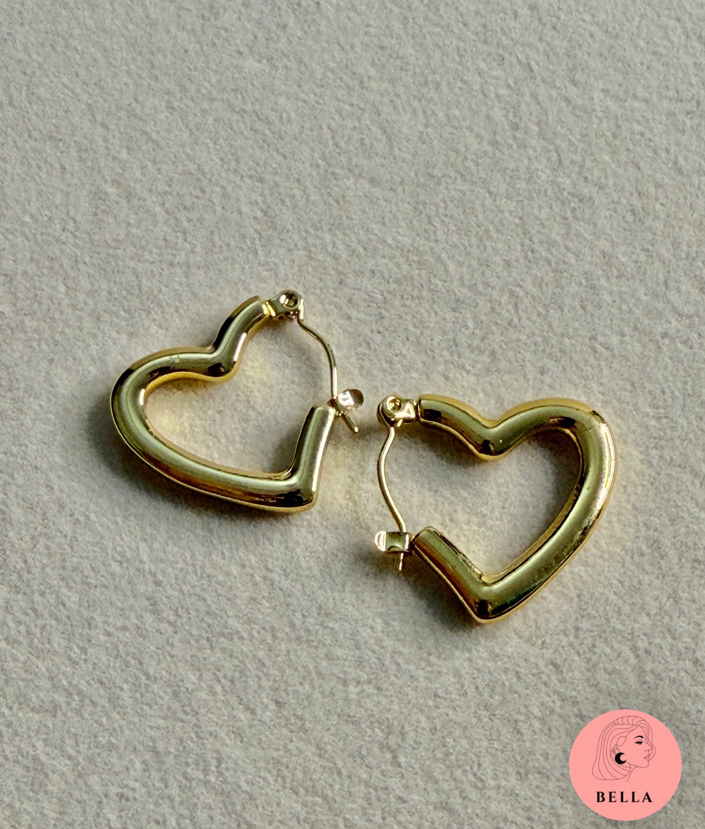 Heart Chunky Hoops