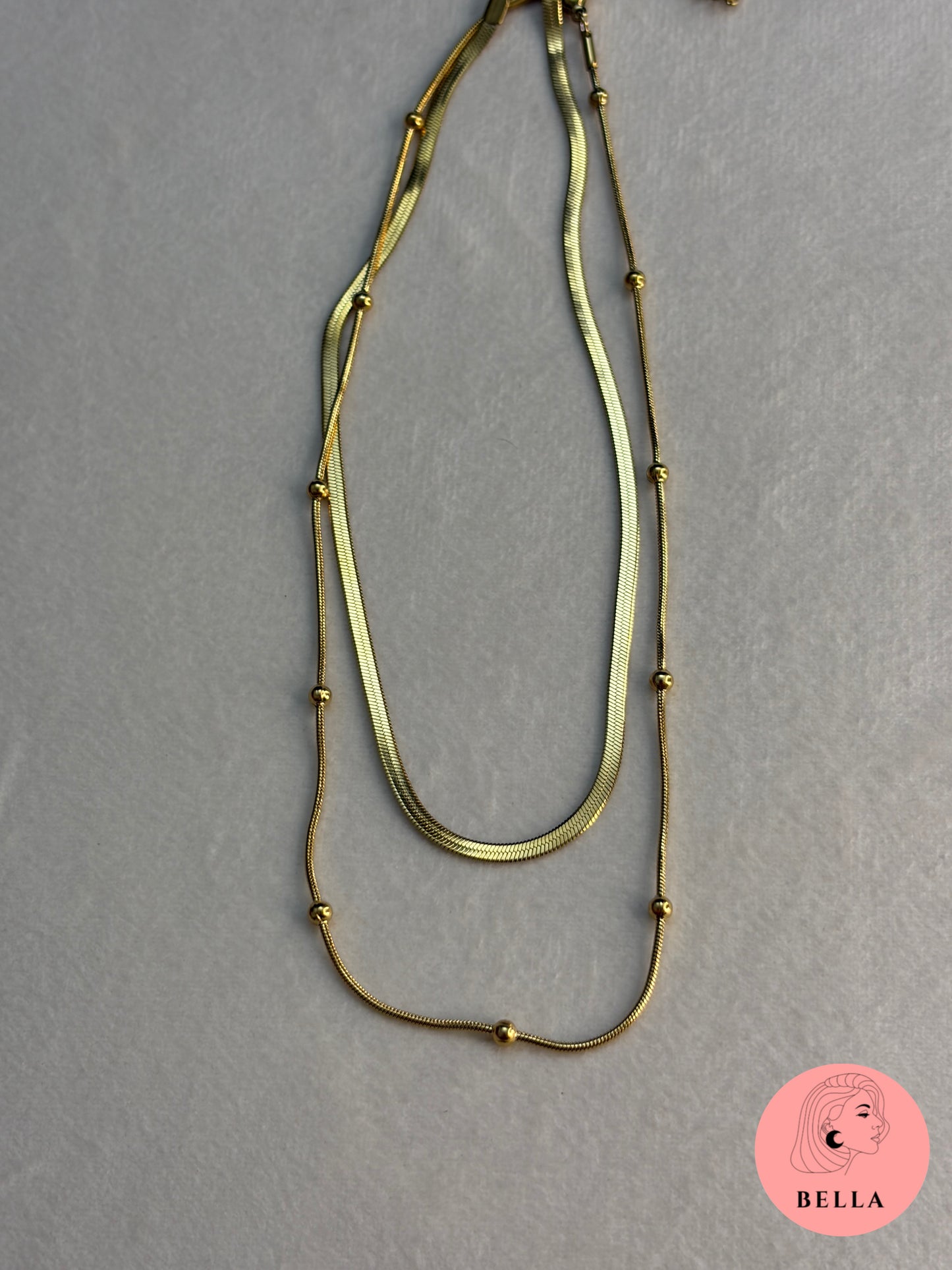 Double Layer Snake Ball Necklace