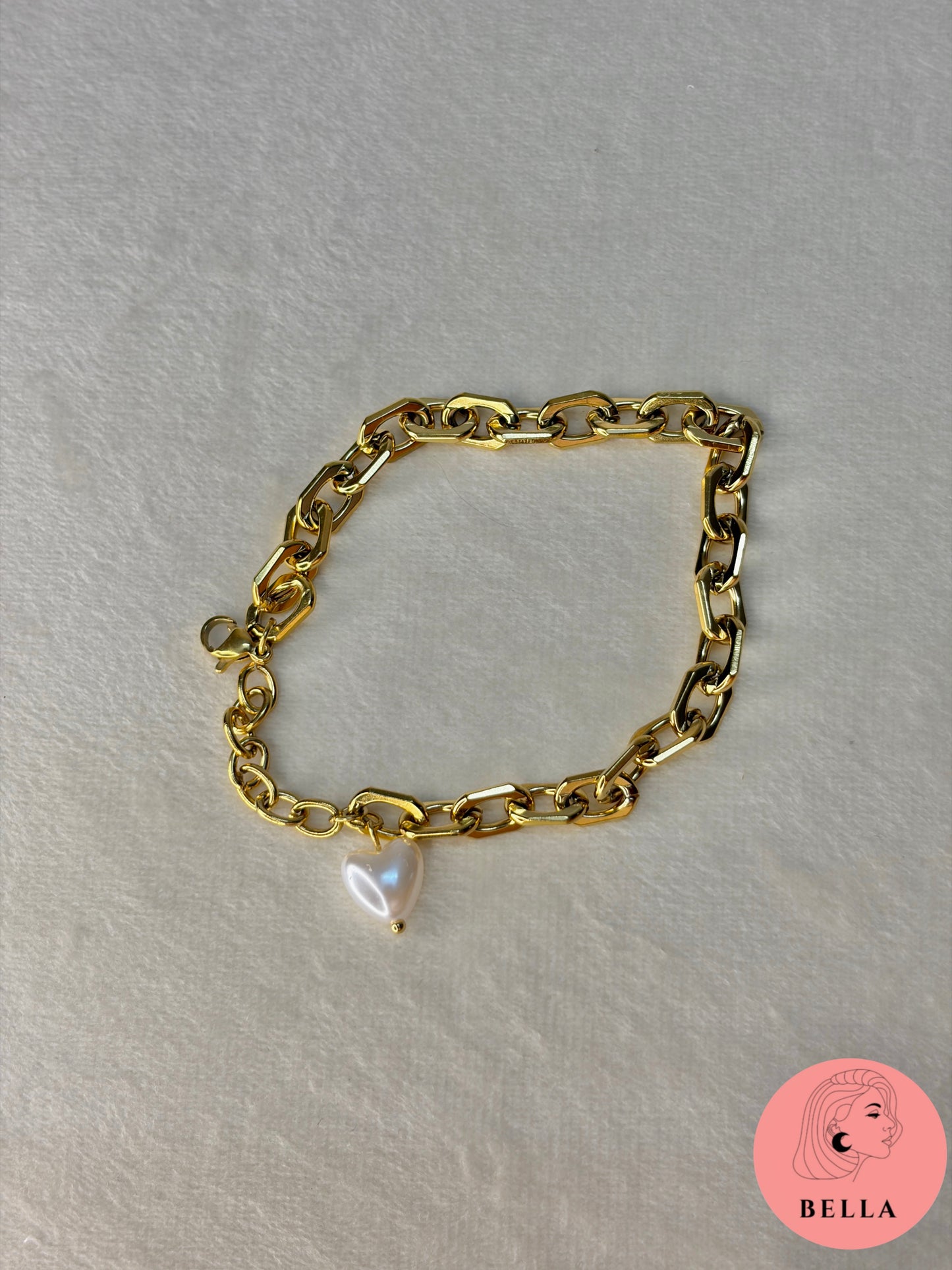 Heart Charm Chain Bracelet