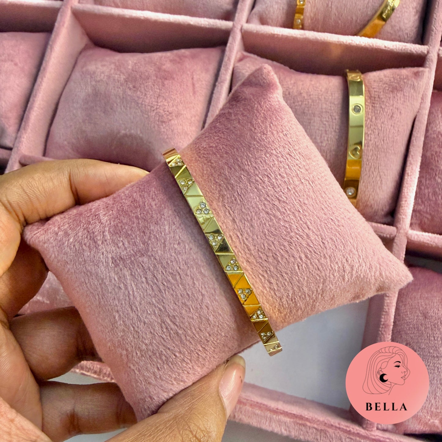 Tri Stone Cuff Bracelet