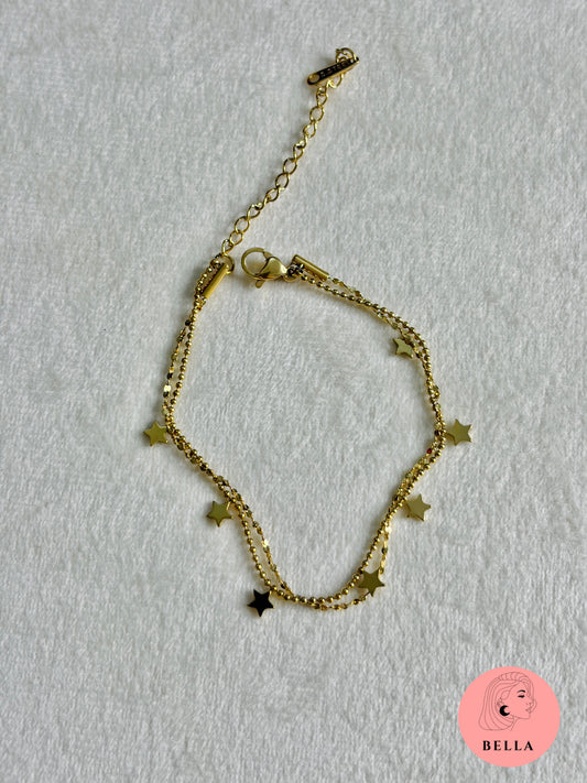 Double Layer Minimal Star Bracelet