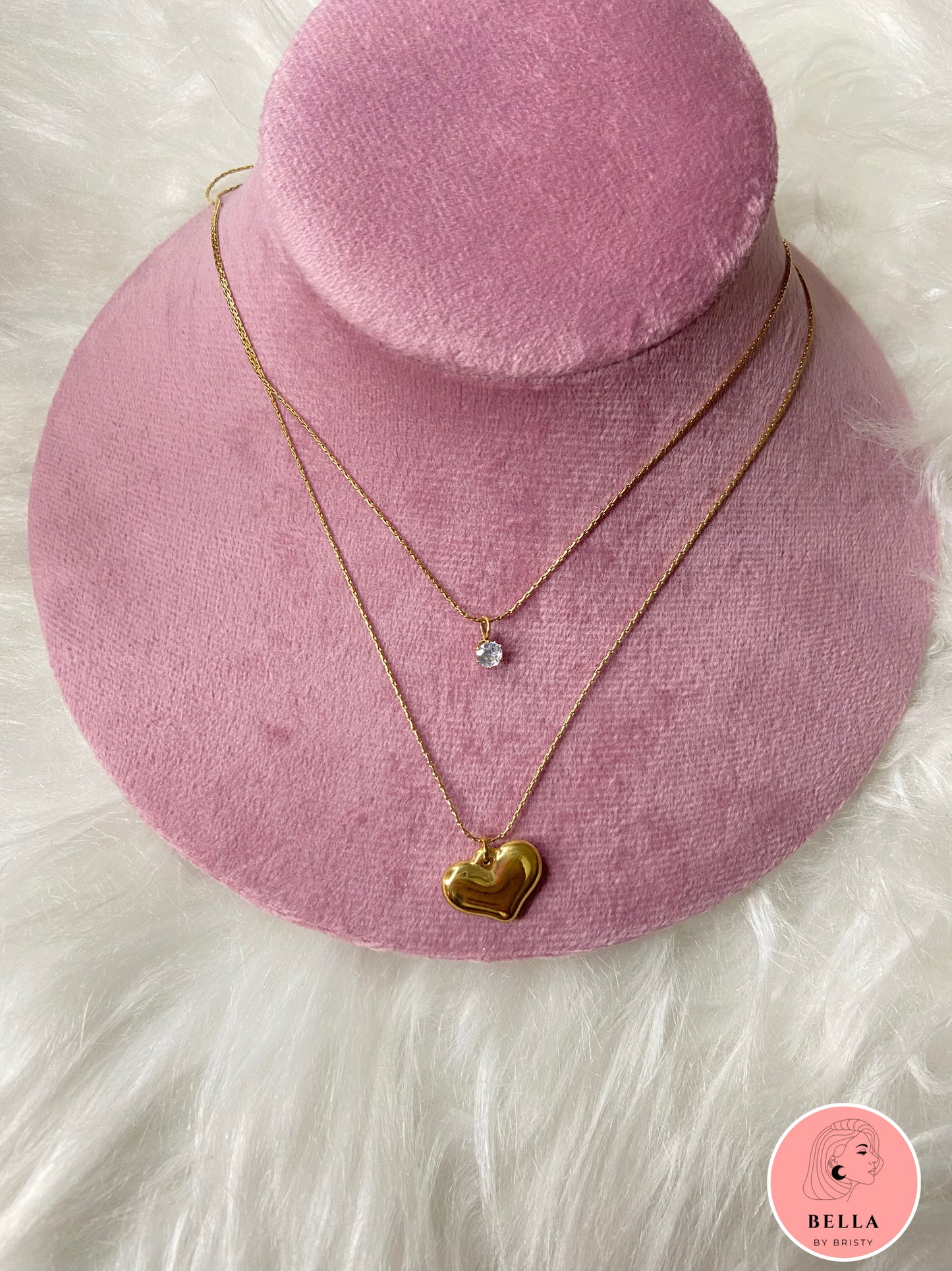 Double Layer Heart Necklace
