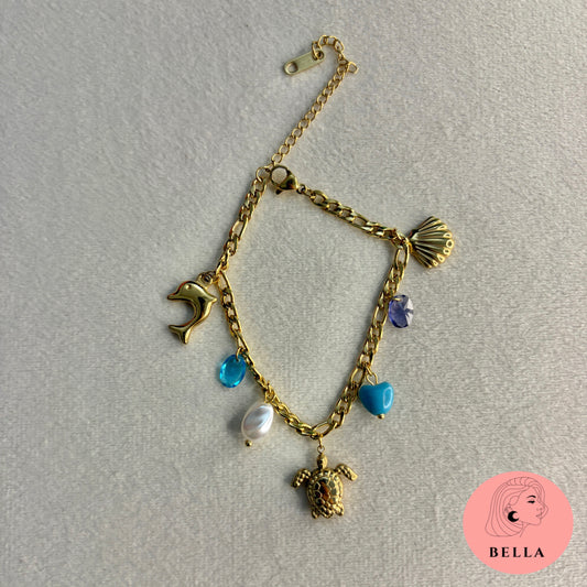 Blue Sea Charm Bracelet