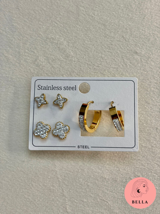3 pair earring set - Wiona