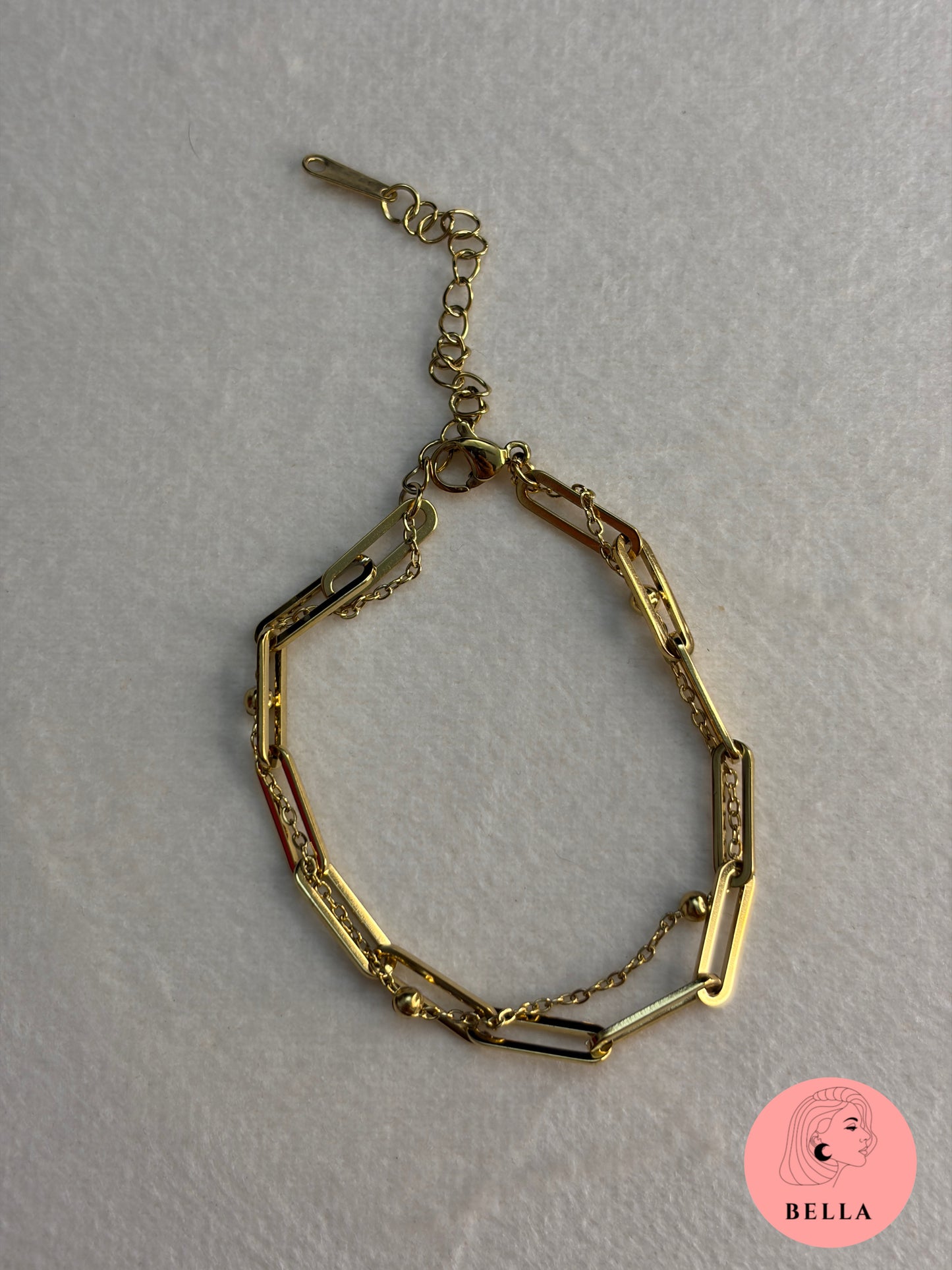 Double Layer Chain Ball Bracelet