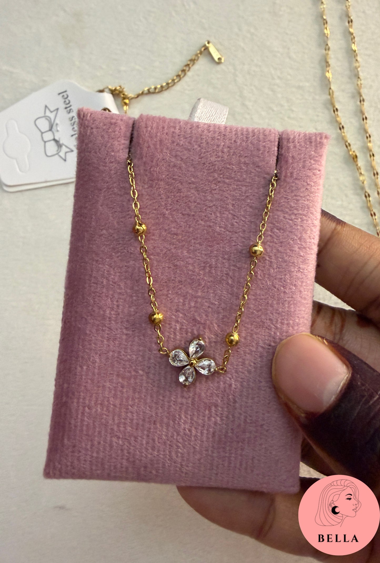 Flower Stone Necklace