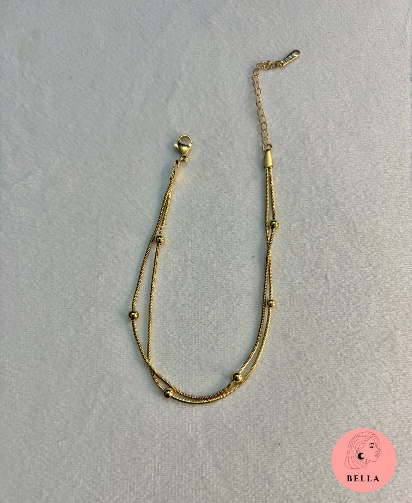 Double Layer Ball Anklet