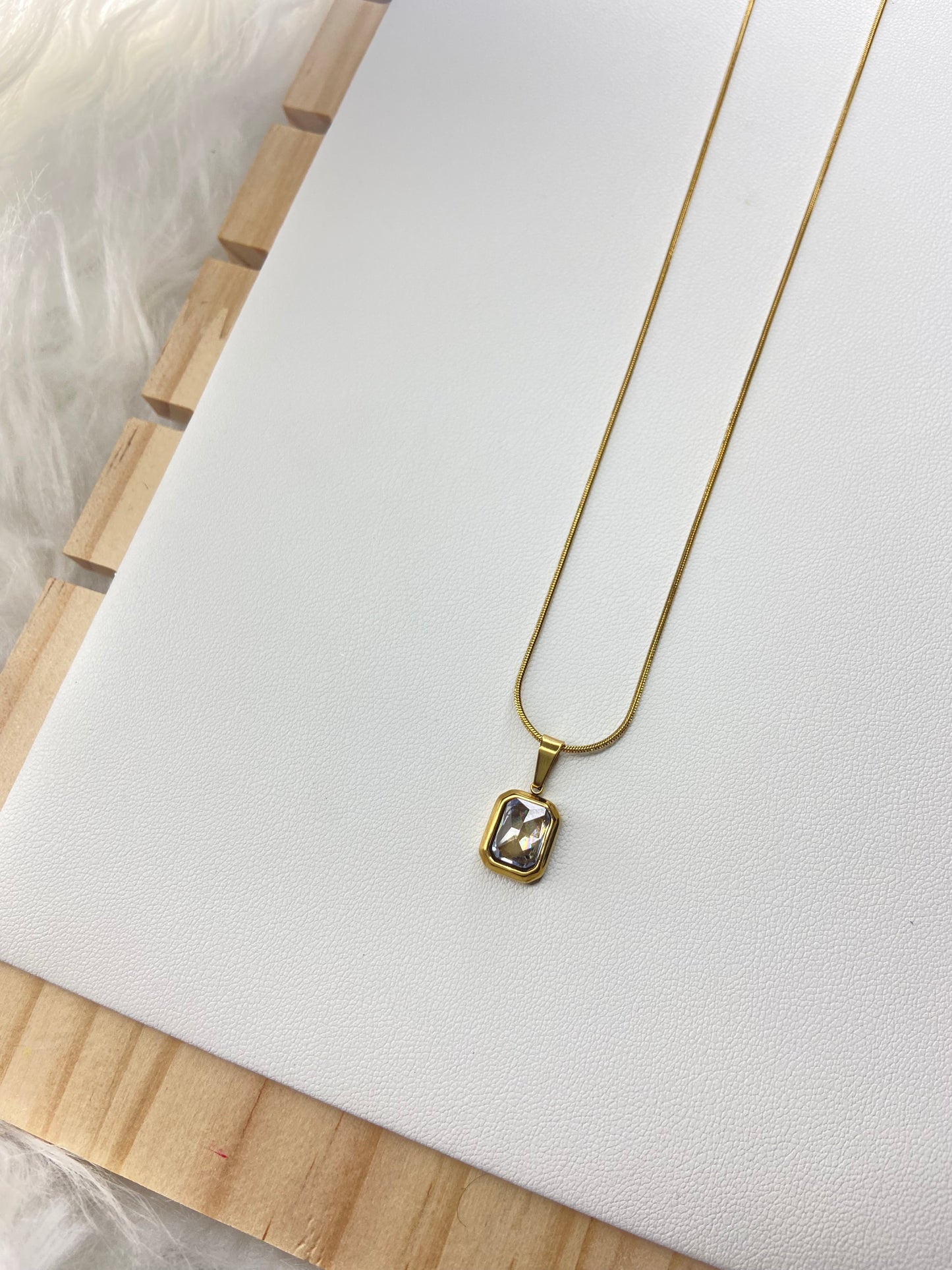 Golden Stone Necklace