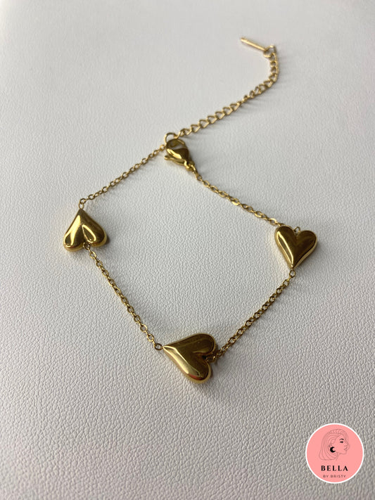 Three Heart Bracelet