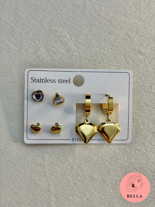 3 pair earring set - Love