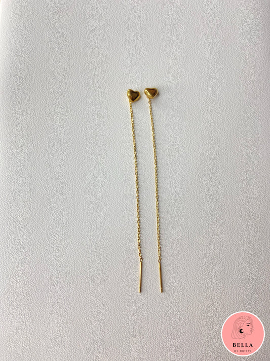 Heart Threader Earrings