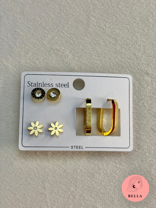 3 pair earring set - Flora
