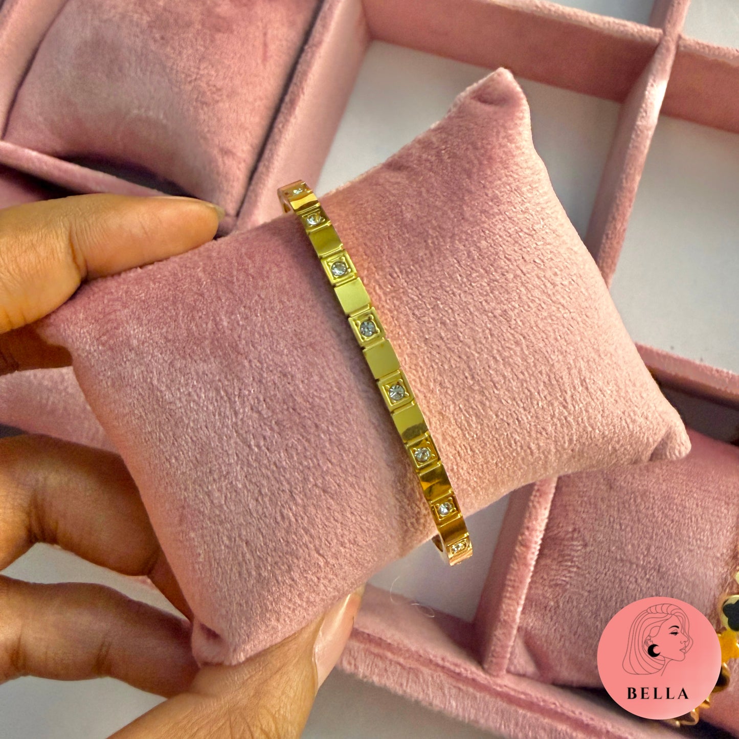 Minimal Stone Cuff Bracelet