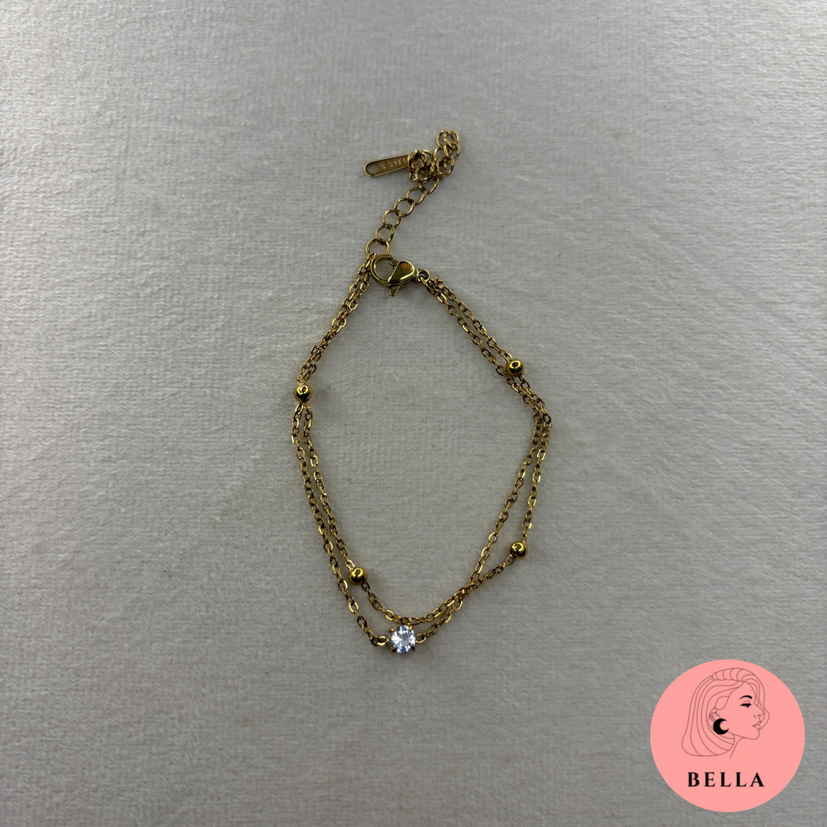 Double Layer Minimal Stone Bracelet