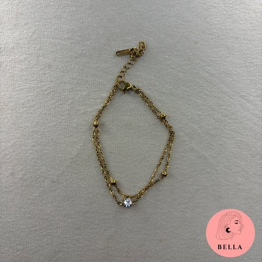 Double Layer Minimal Stone Bracelet
