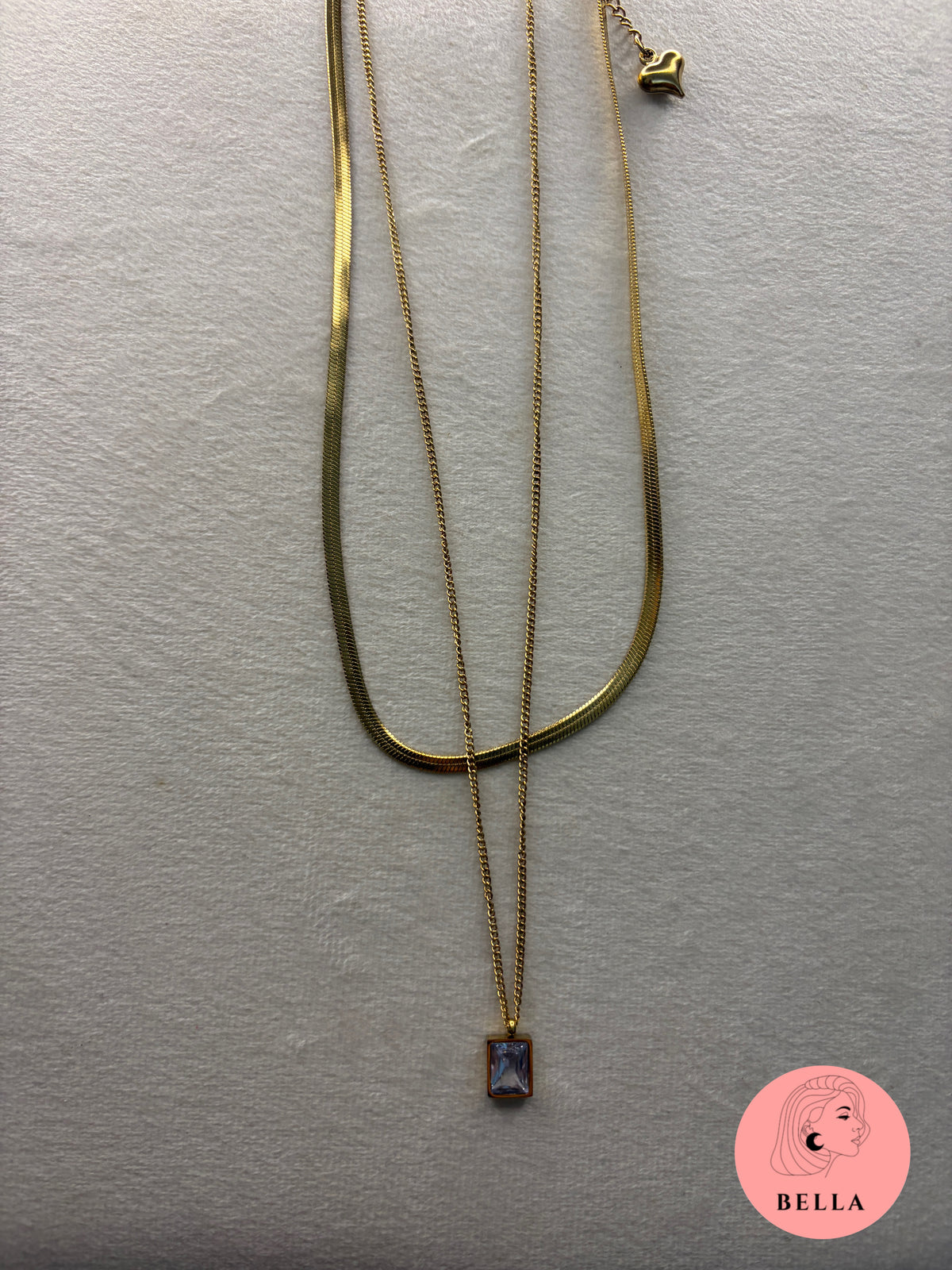 Double Layer Stone Necklace