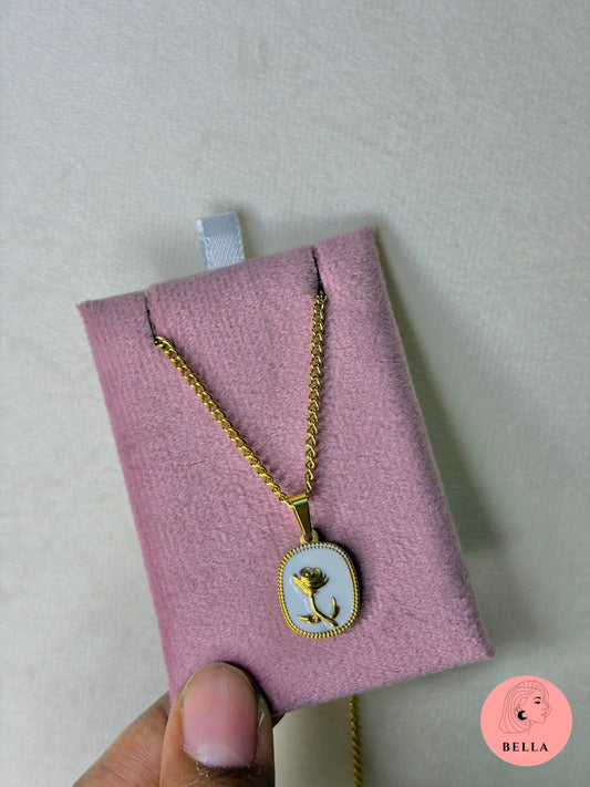 White Rose Necklace