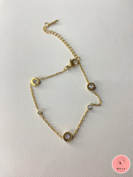 Tri Round Stone Bracelet
