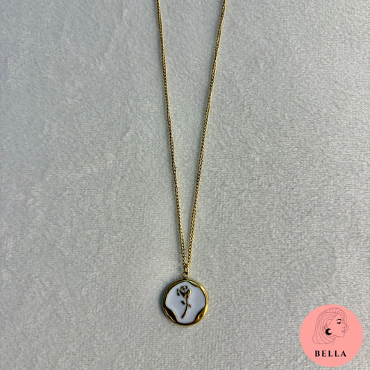 Round Rose Necklace