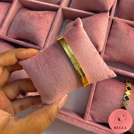 H Stone Cuff Bracelet