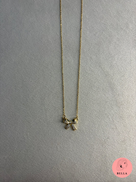 Bow Stone Necklace