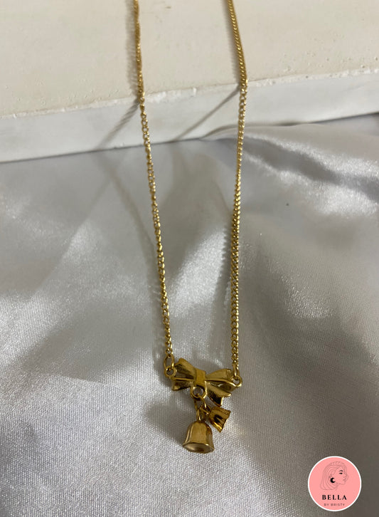 Bow-bell necklace