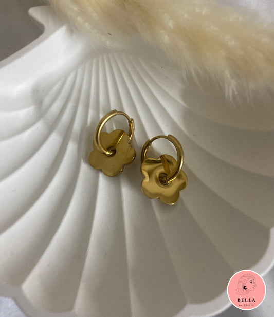 Small Flower Hoops