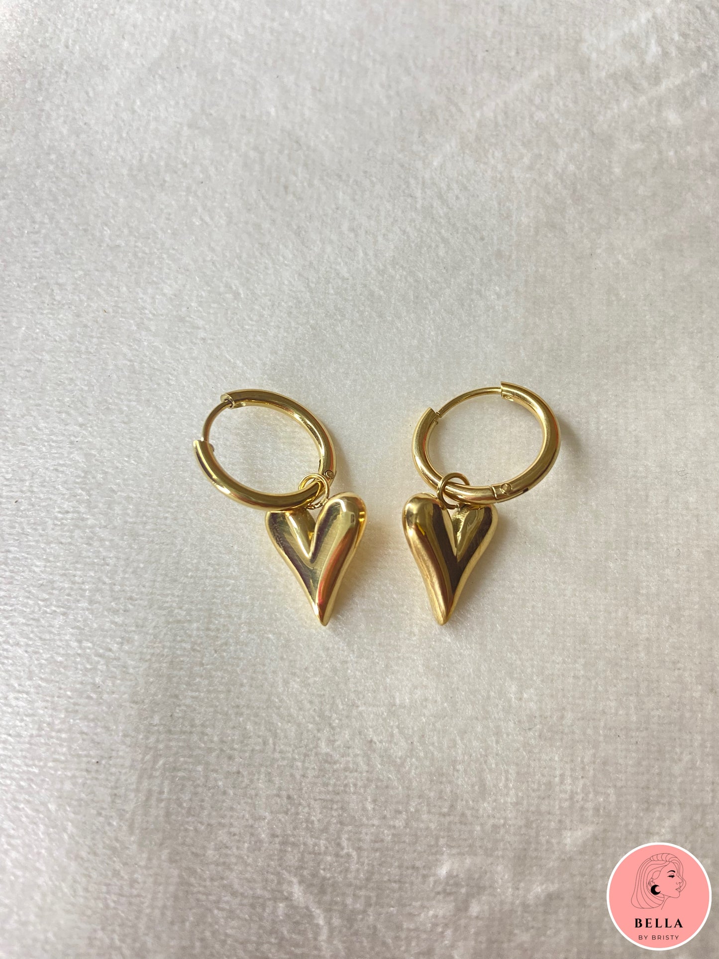 Heart Huggie Earrings