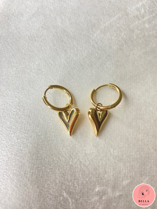 Heart Huggie Earrings