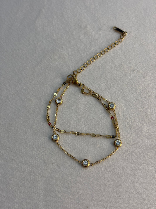 Double Layer Stone Bracelet