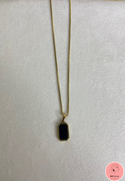 Black Square Necklace