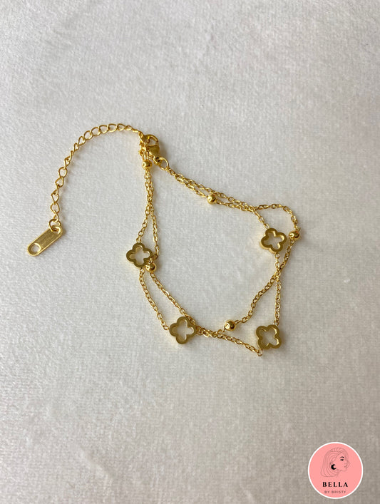 Double Layer Clover Bracelet