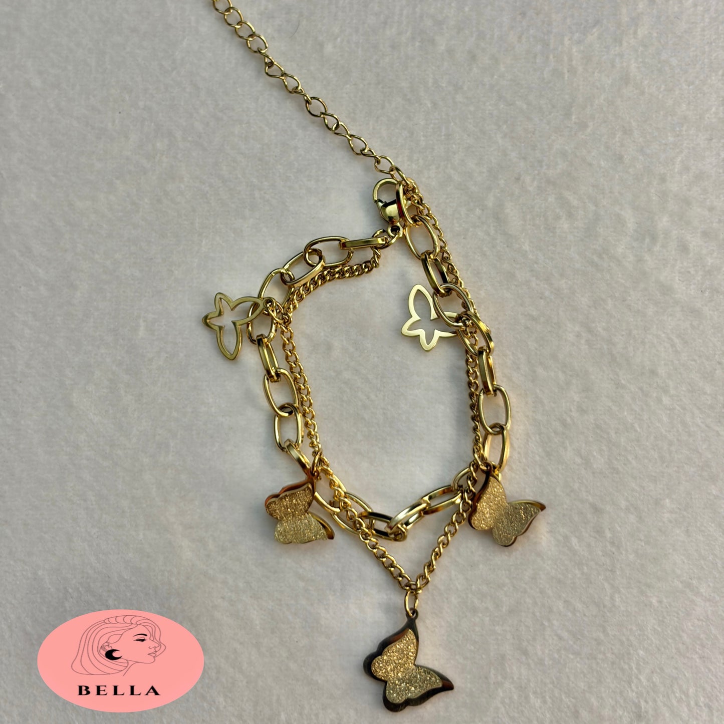 Double Layer Butterfly Bracelet