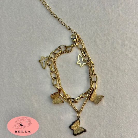 Double Layer Butterfly Bracelet