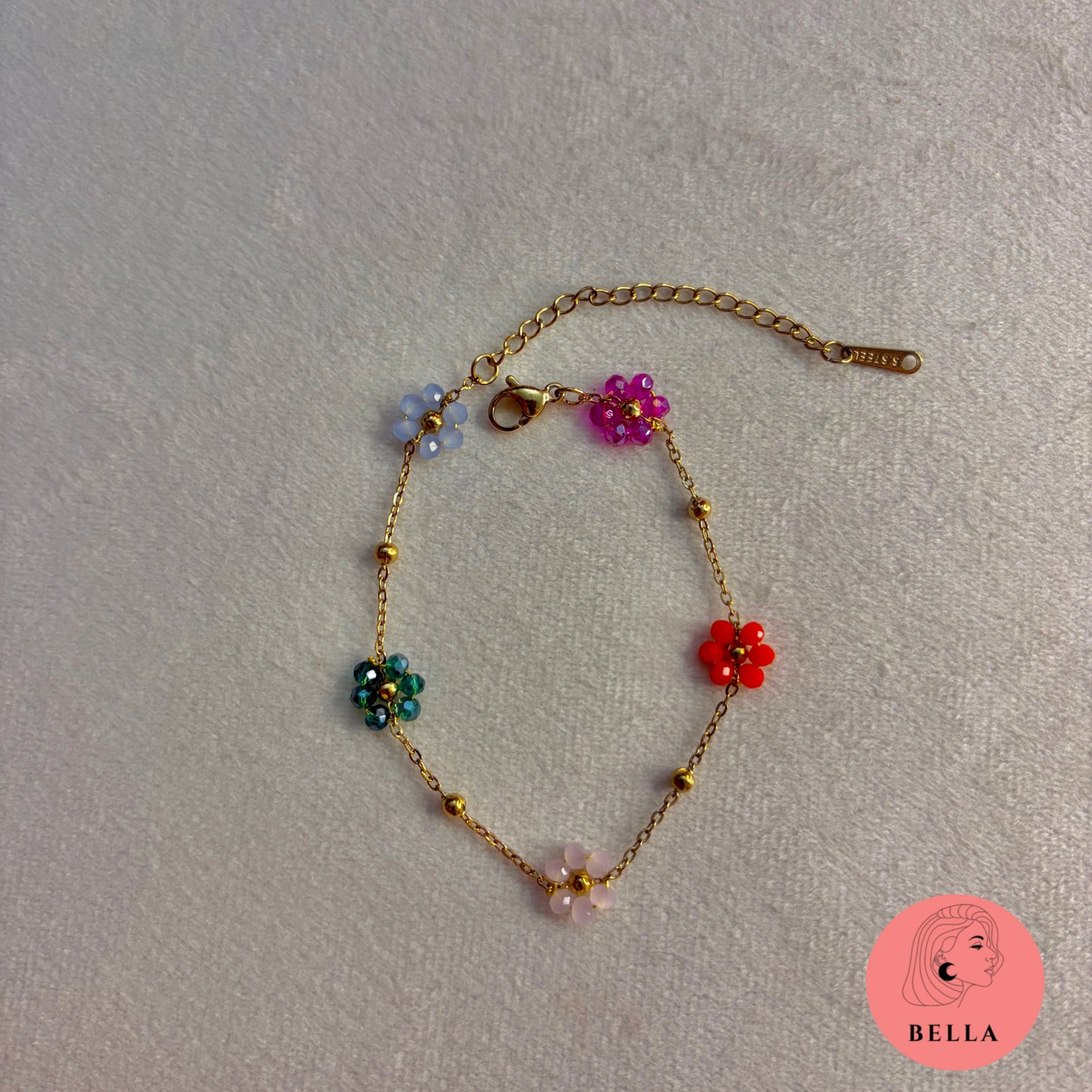 Rainbow Flower Bracelet