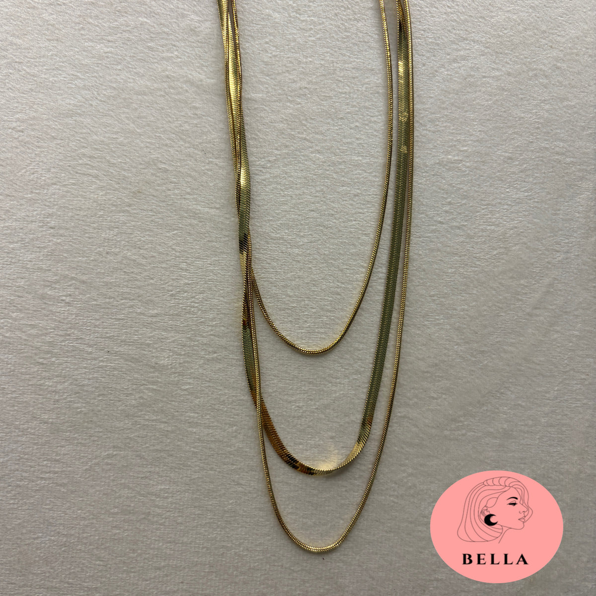 Three Layer Snake Chain Necklace