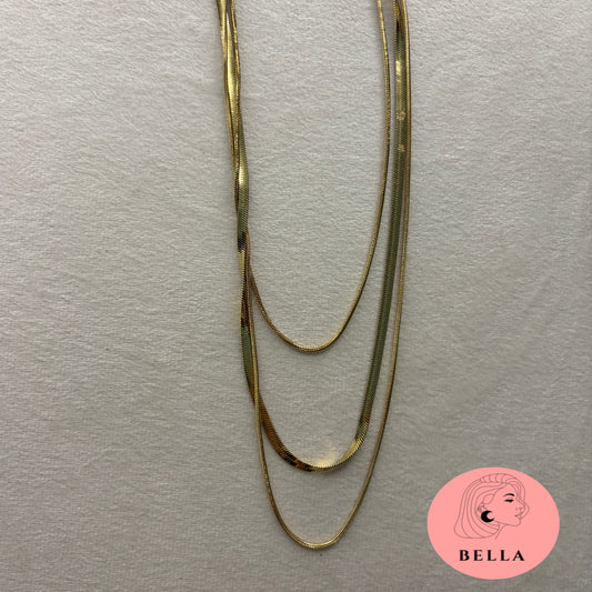 Three Layer Snake Chain Necklace