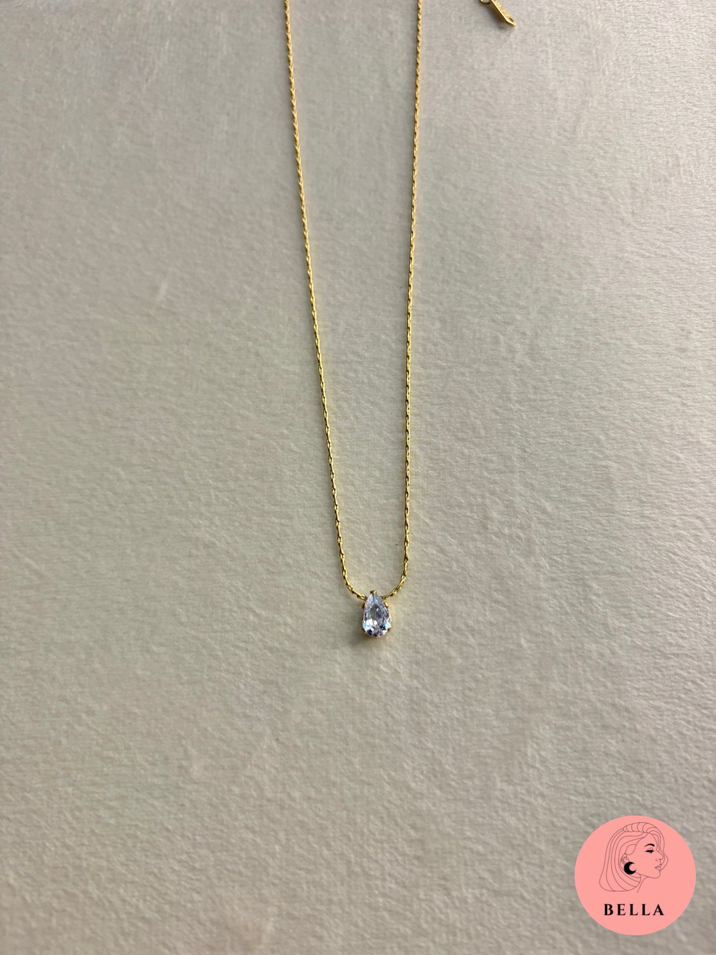 Teardrop Zircon Stone Necklace