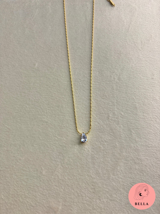 Teardrop Zircon Stone Necklace