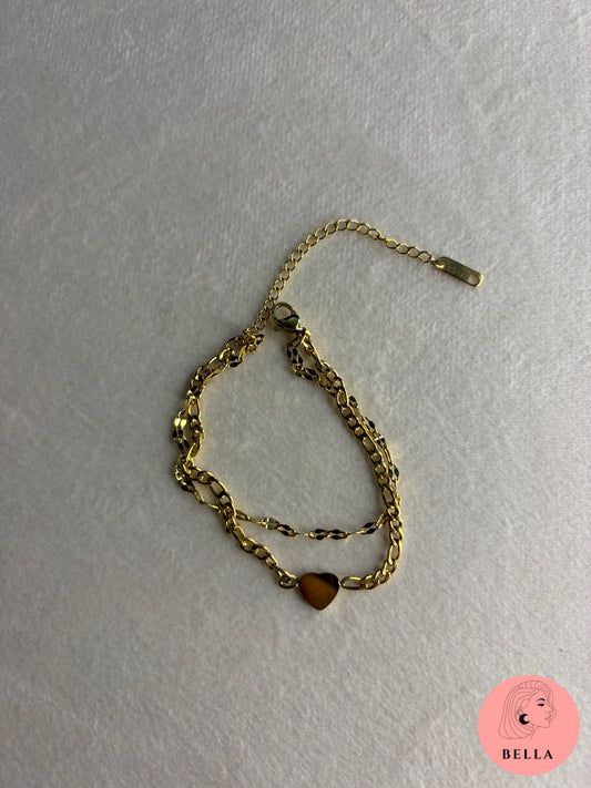 Double Layer Heart Bracelet