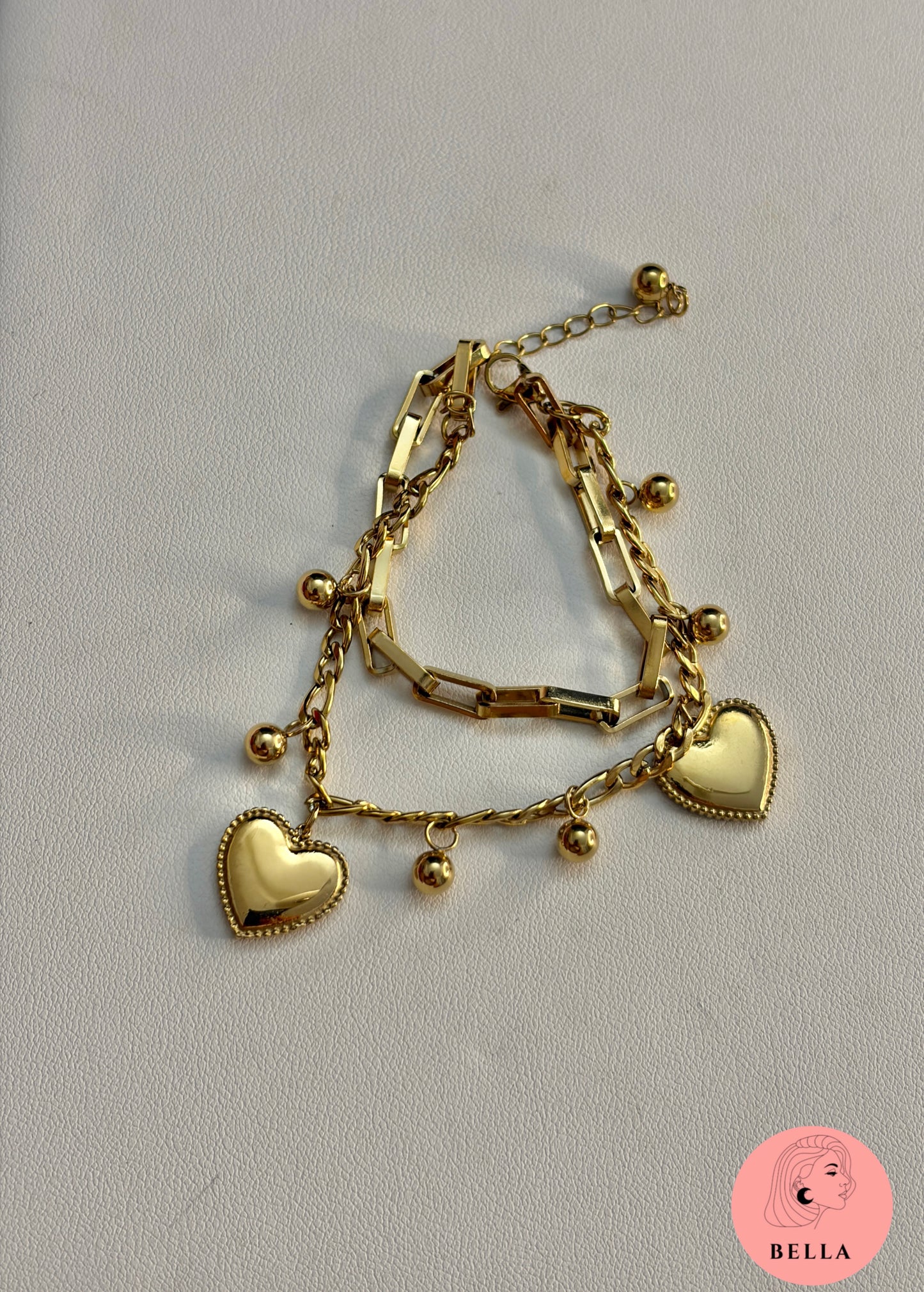 Double Layer Heart Bracelet