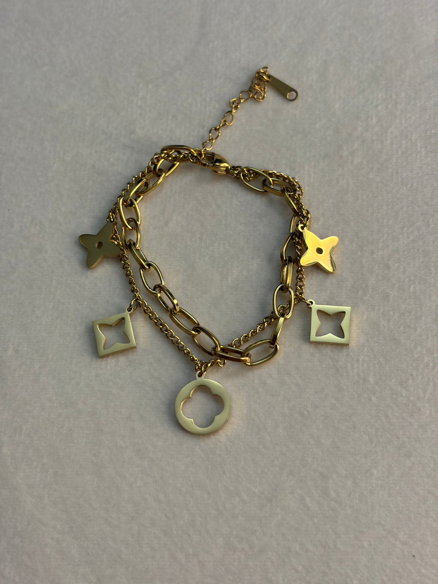 Double Layer Charm Bracelet