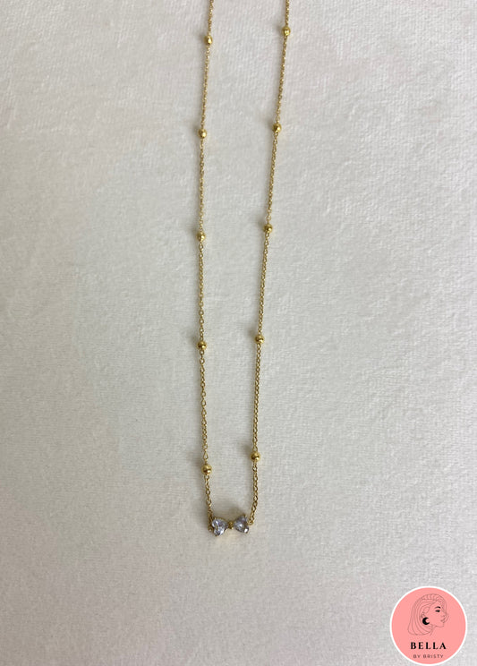 Bow Stone Necklace